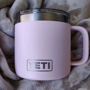 YETI Ice Pink 14oz Rambler Mug - Excellent Used Condition